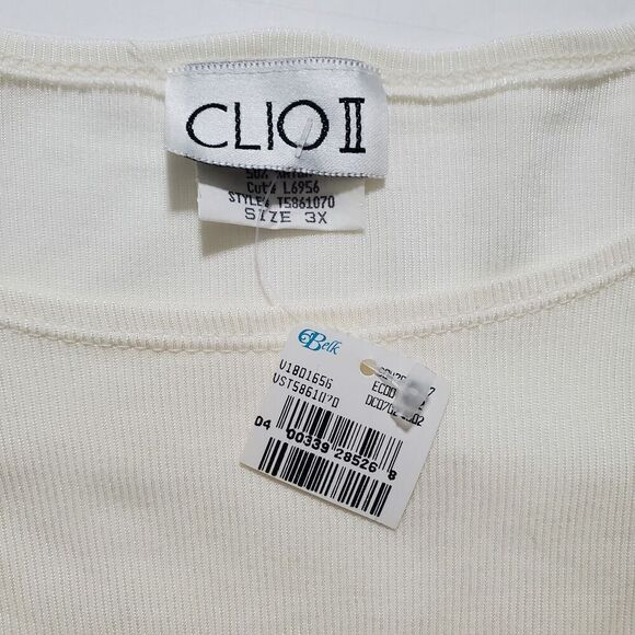 VTG CLIO II 90's Embroidered Floral Top Size 3X Plus Womens Deadstock NWT - Picture 7 of 10